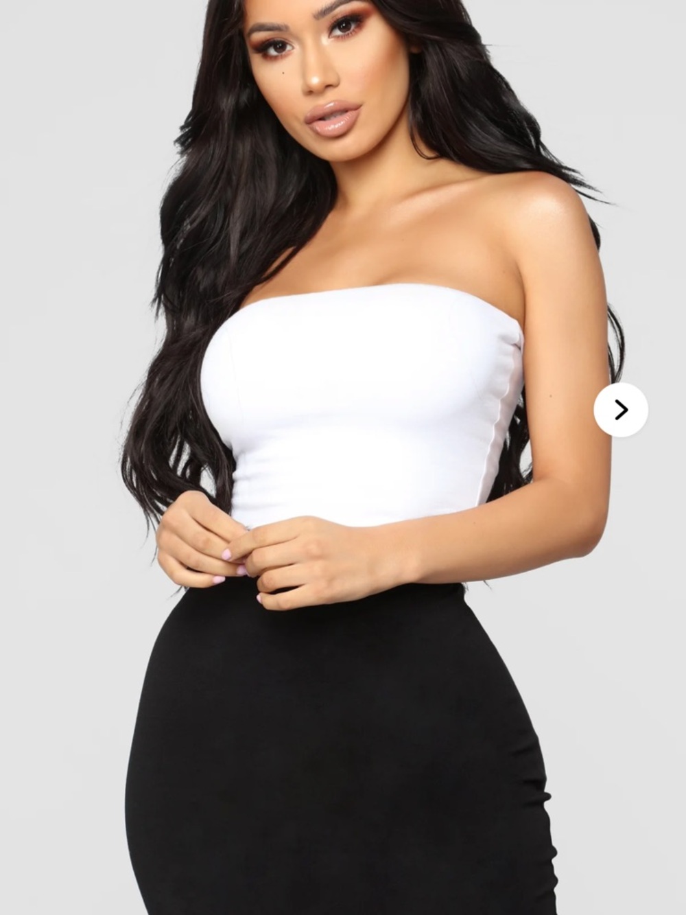Classic White Strapless Tube Top